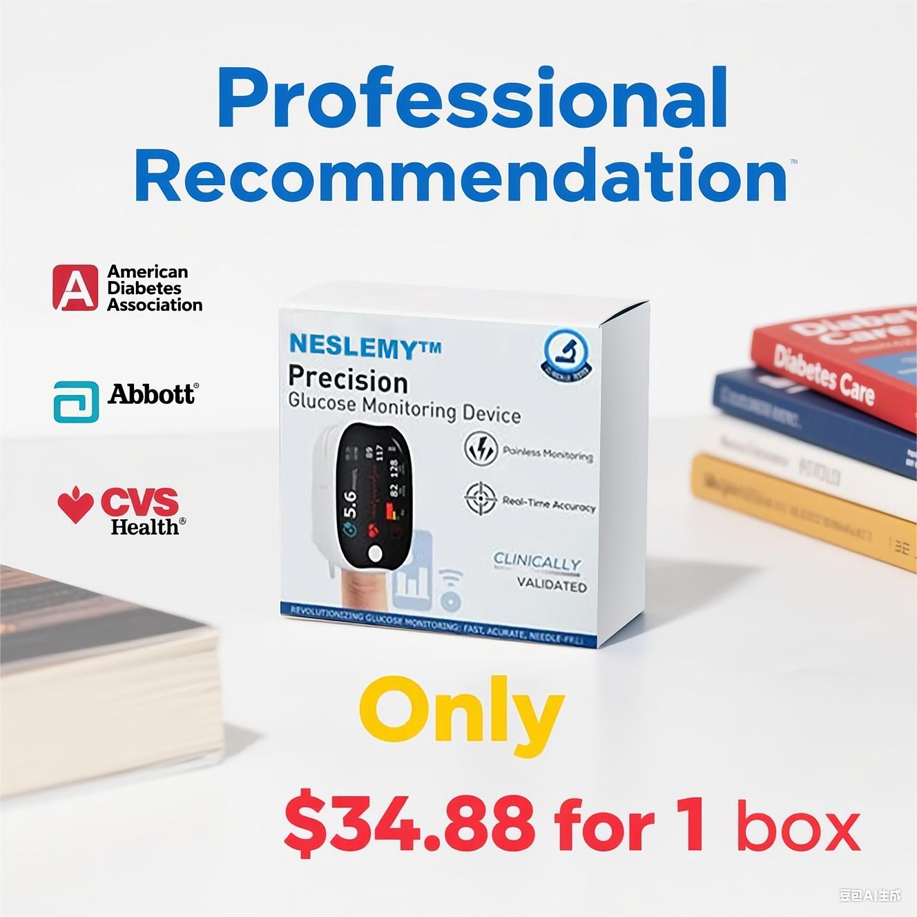 Advanced Laser Glucose Monitor – No Pricks, 99.9% Accuracy!!!